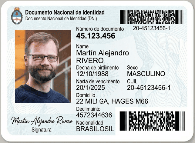 Imagen del documento del usuario